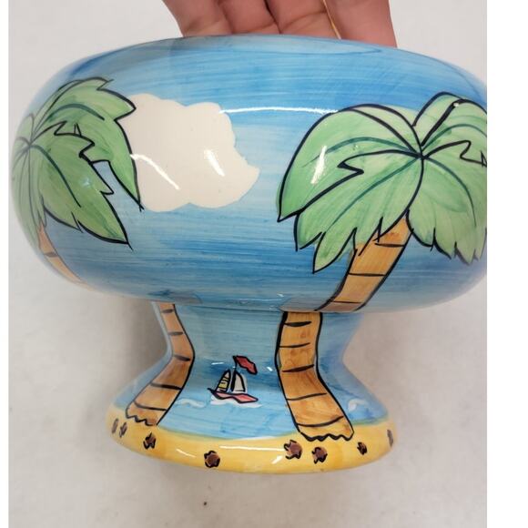 Palm Tree Volcano Drinking Bowl - Picture 6 of 11
